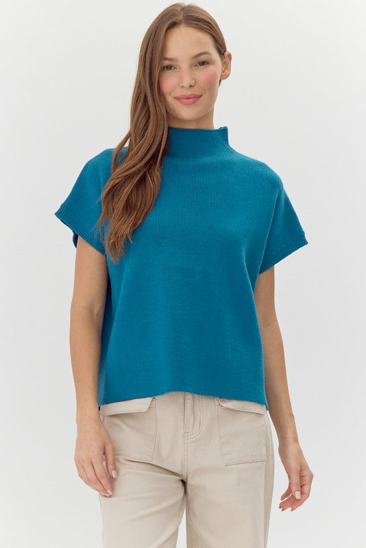 Drop Shoulder Comfy Sweater Top