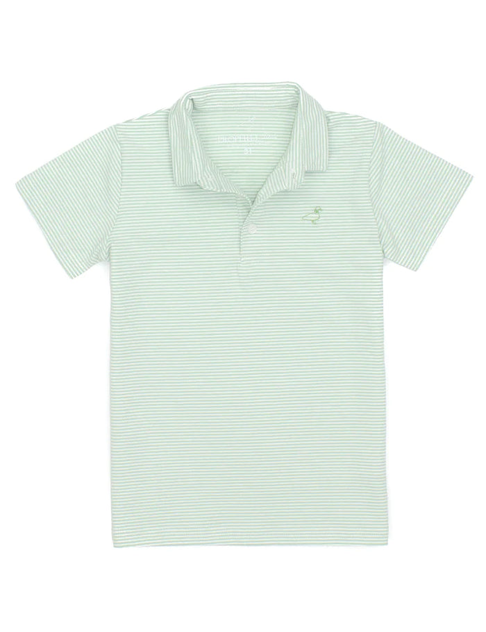 Properly Tied Boys Jackson Polo Mint Stripe