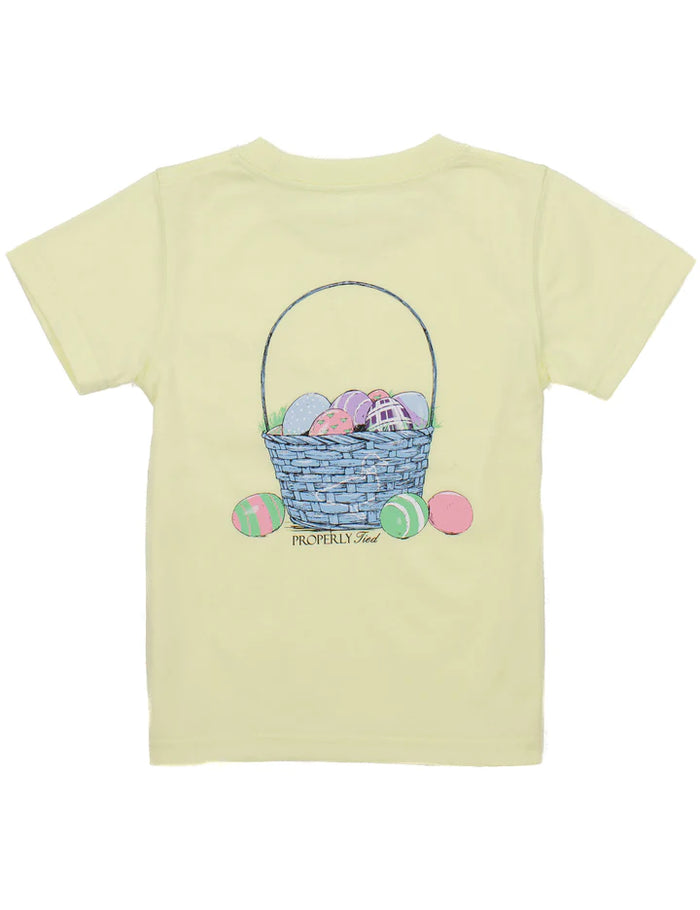 Properly Tied Easter Basket SS Light Yellow