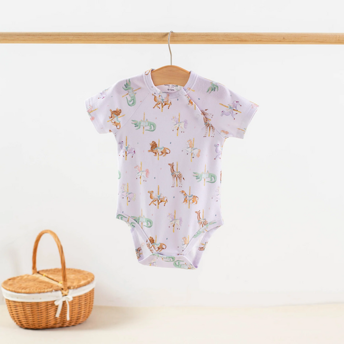 Round & Round We Go Organic Cotton Baby Onesie