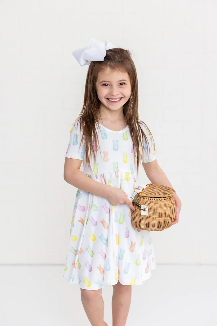 Hoppy Easter Organic Cotton Dress for Kids