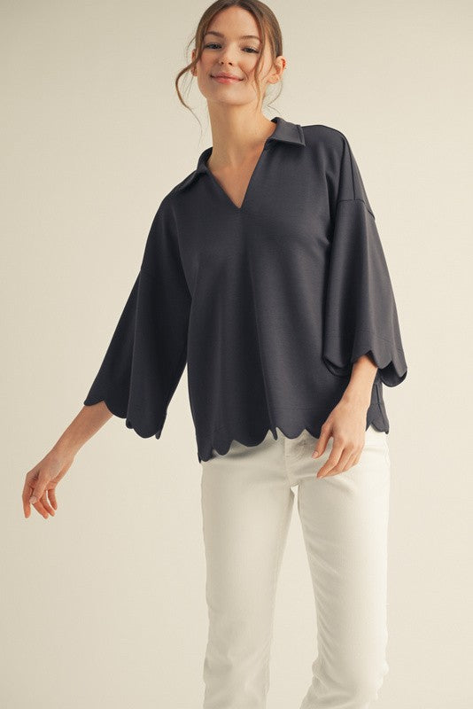 Scallop Edge Detail Solid Top