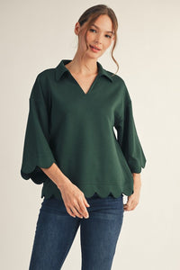 Scallop Edge Detail Solid Top