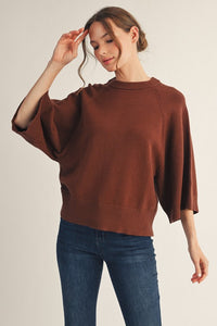 Drop Shoulder Soft Comfy Sweater Top