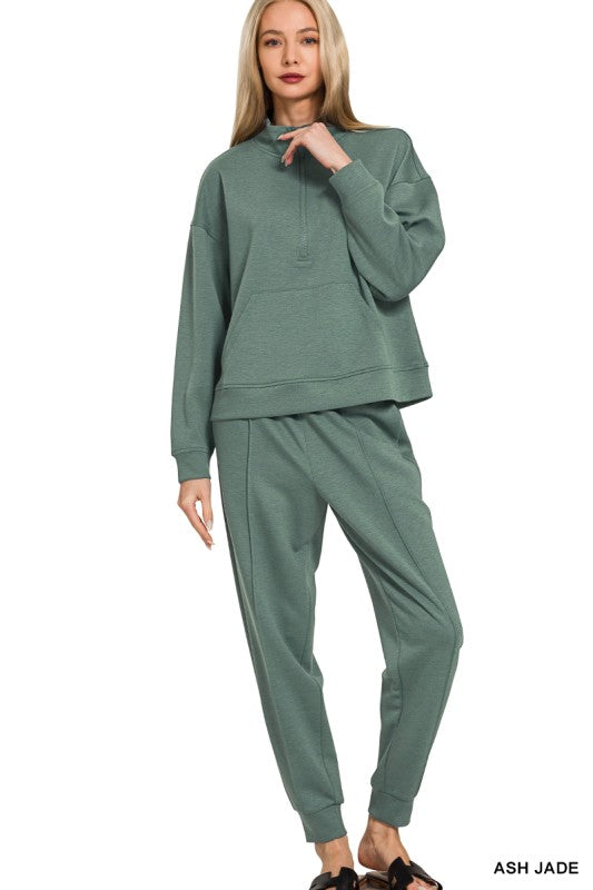 Scuba Half Zip Sweatshirts & Joggers Set