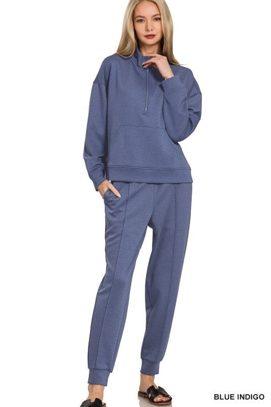 Scuba Half Zip Sweatshirts & Joggers Set