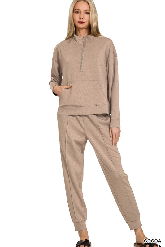 Scuba Half Zip Sweatshirts & Joggers Set