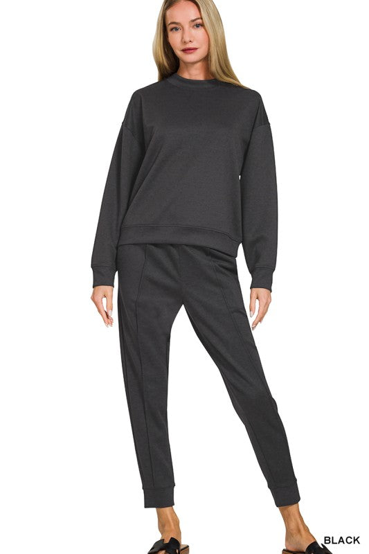 Scuba Mock Neck Pullover & Joggers Set