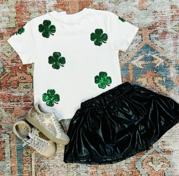 Belle Cher Sequin Shamrock Shirt