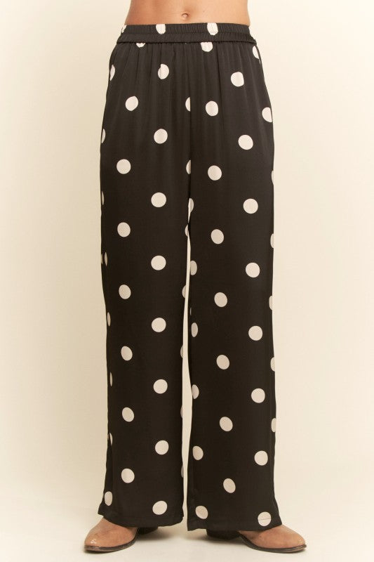 Wide Leg Pants With A Bold Abstract Floral Print