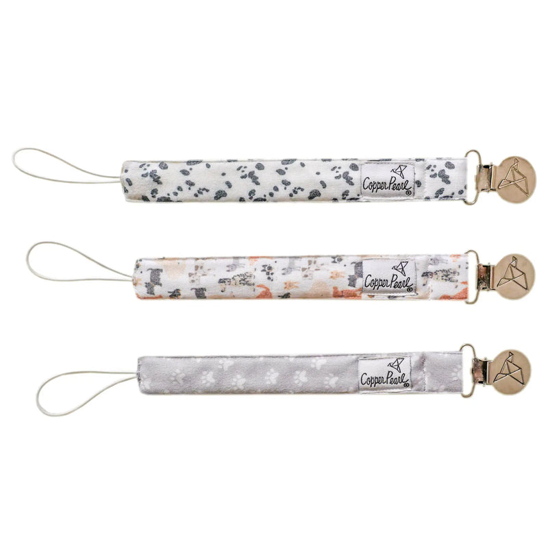 Copper Pearl Binky Clip Set (3-Pack)