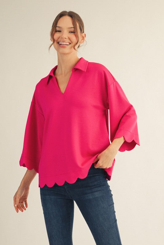 Scallop Edge Detail Solid Top