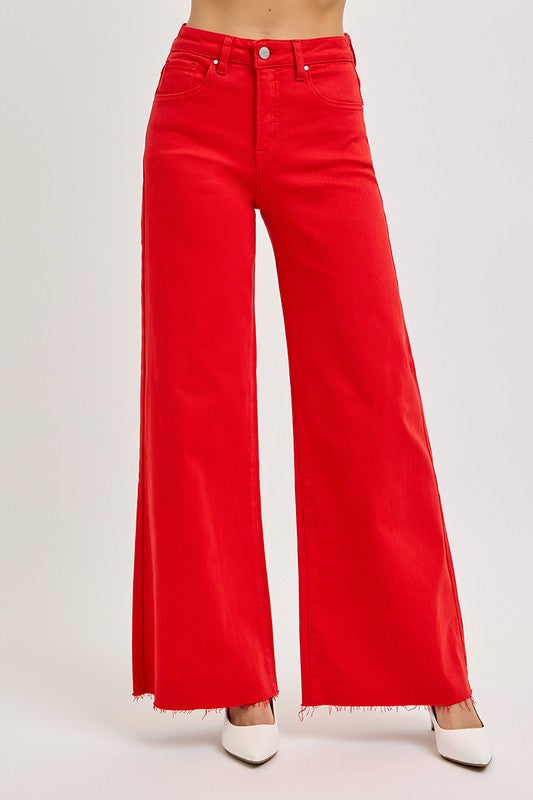 Risen High Rise Wide Leg Palazzo Jeans