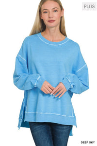 Terry Pigment Dye & Enzyme Washing Pullover