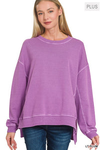 Terry Pigment Dye & Enzyme Washing Pullover
