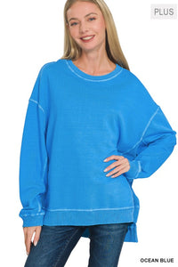 Terry Pigment Dye & Enzyme Washing Pullover