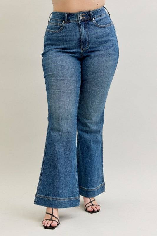 Judy Blue Plus Hw Flare Tummy Control