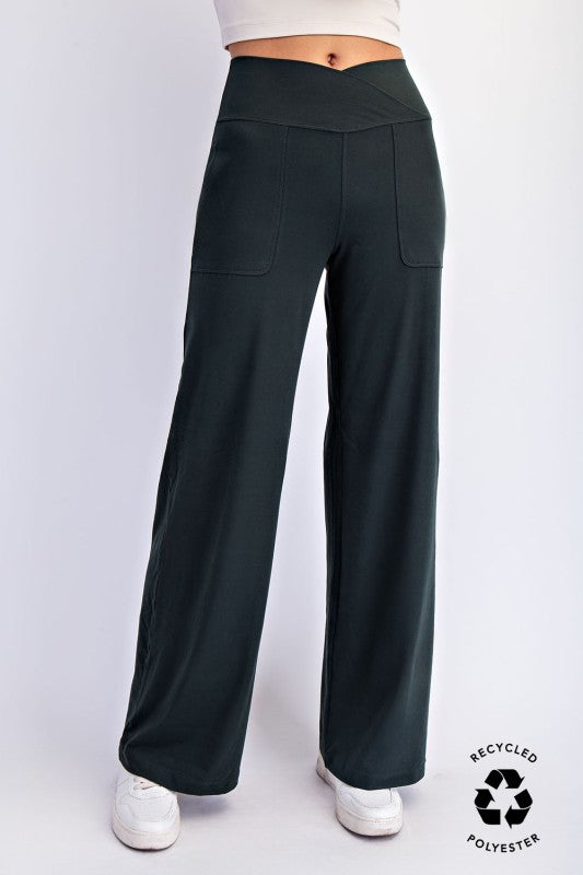 Recycled Butter V Waist Wide Pant