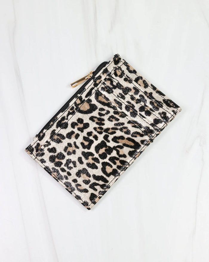 Caroline Hill Molly Zip Card Holder SPOTTED