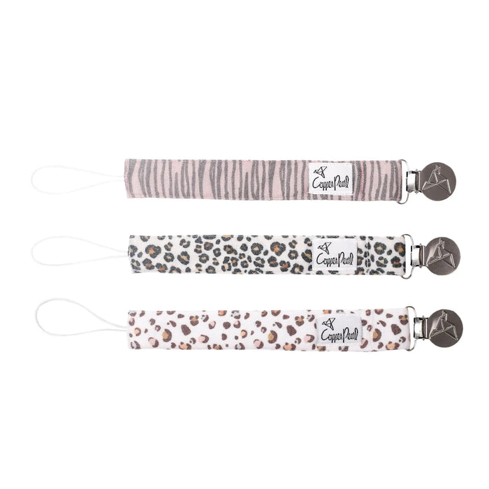 Copper Pearl Binky Clip Set (3-Pack)