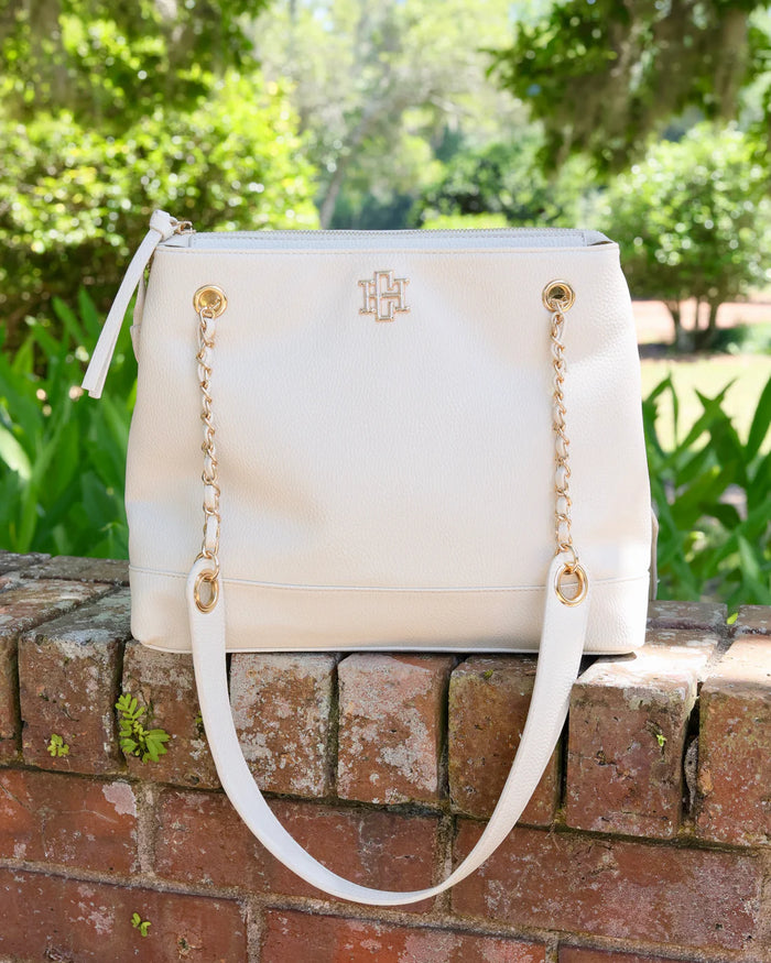 Caroline Hill Teegan Tote Cream