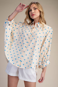 Polkadot Button Front Shirt