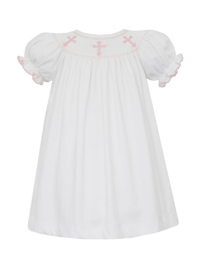 Petit Bebe CROSSES GIRL´S - White knit bishop