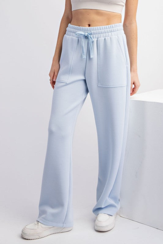 Plus Modal Scuba Straight Lounge Pants With Pockets