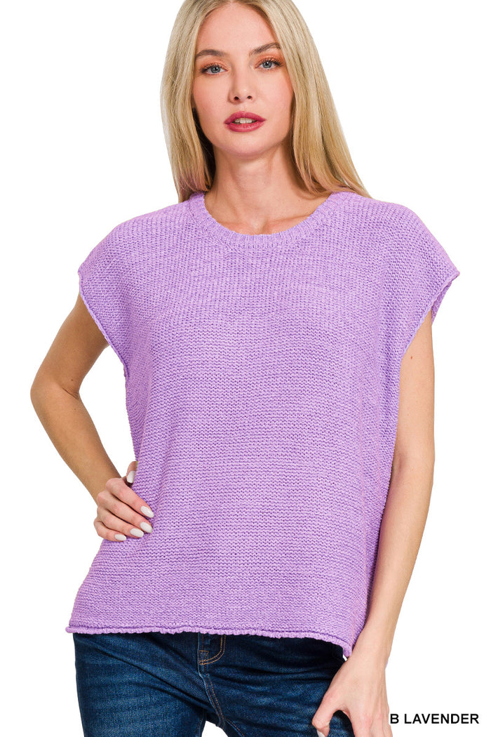 OVERSIZED CREW NECK SWEATER VEST