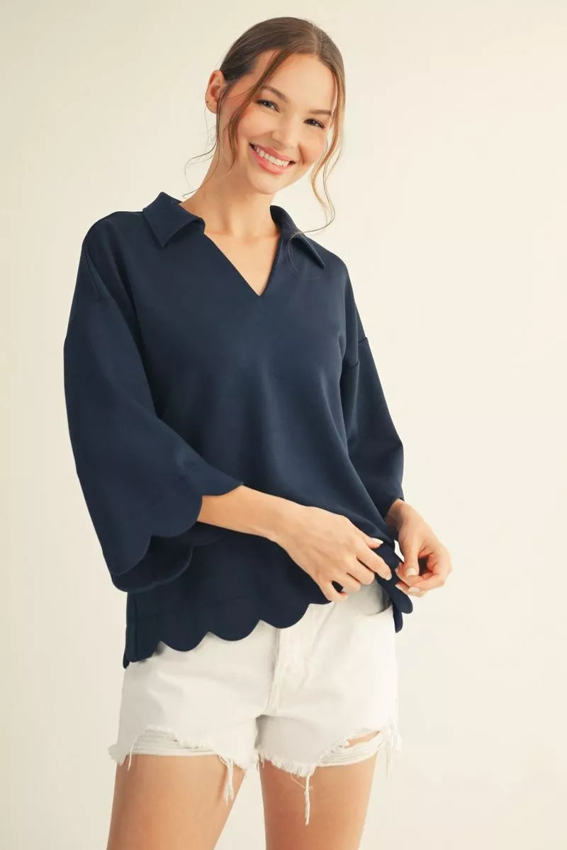 Scallop Edge Detail Solid Top