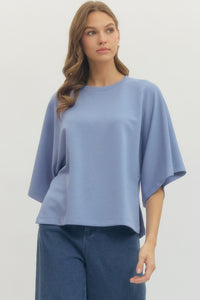 Solid elbow sleeve top