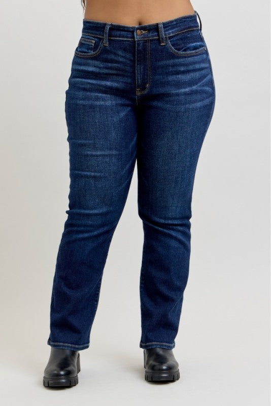 Judy Blue Plus Mr Petite Dark Wash Bootcut