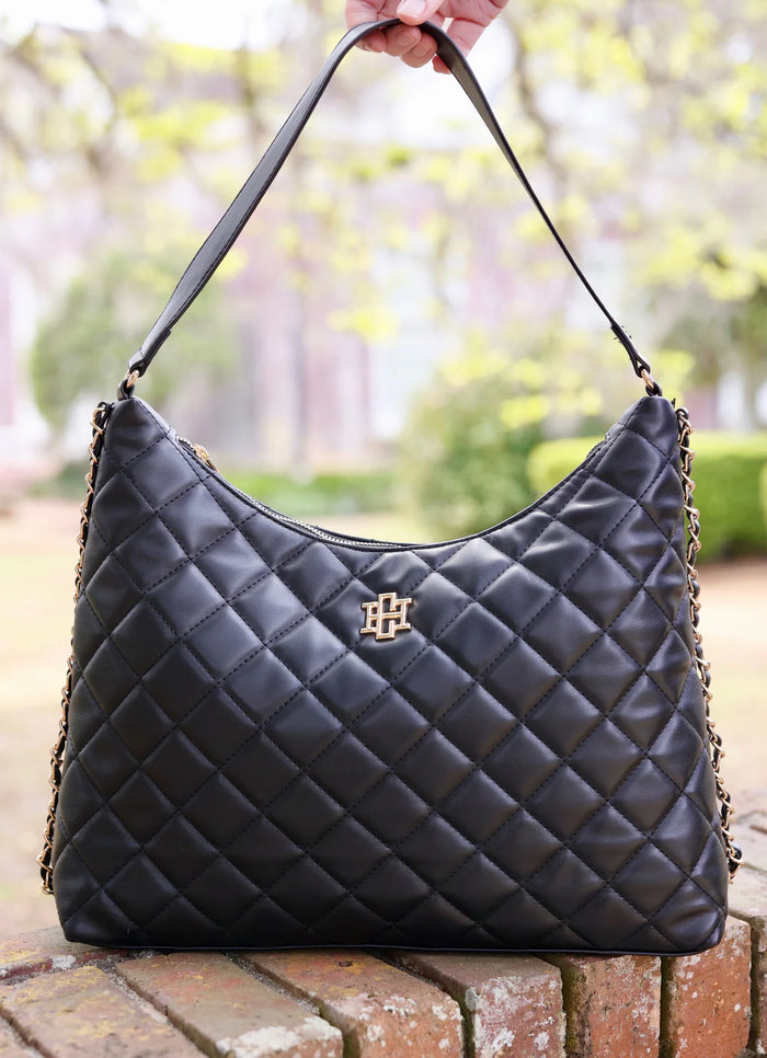 Caroline Hill Maeve Quilted Tote Black