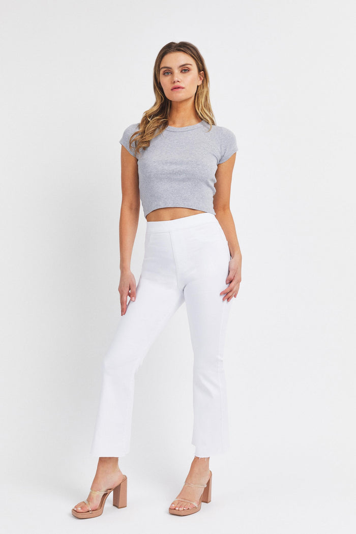 Cello High Rise Pull-On Crop Flare