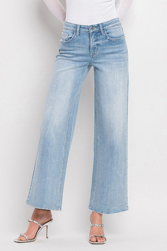 VERVET HIGH RISE WIDE LEG JEANS