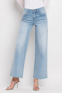 VERVET HIGH RISE WIDE LEG JEANS