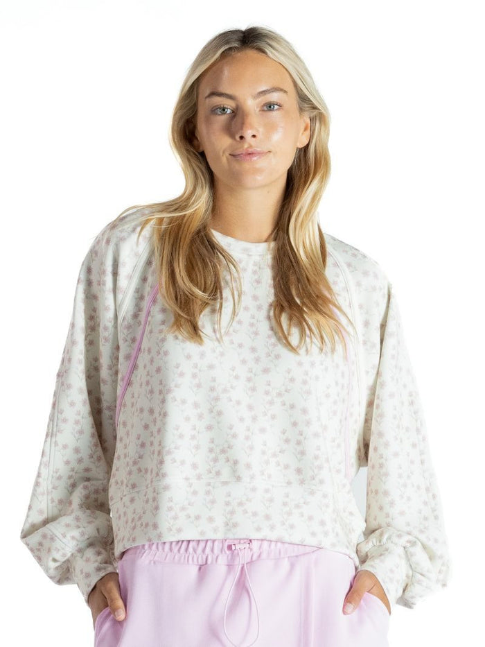 Simply Southern Floral Sweatshirt Blush
