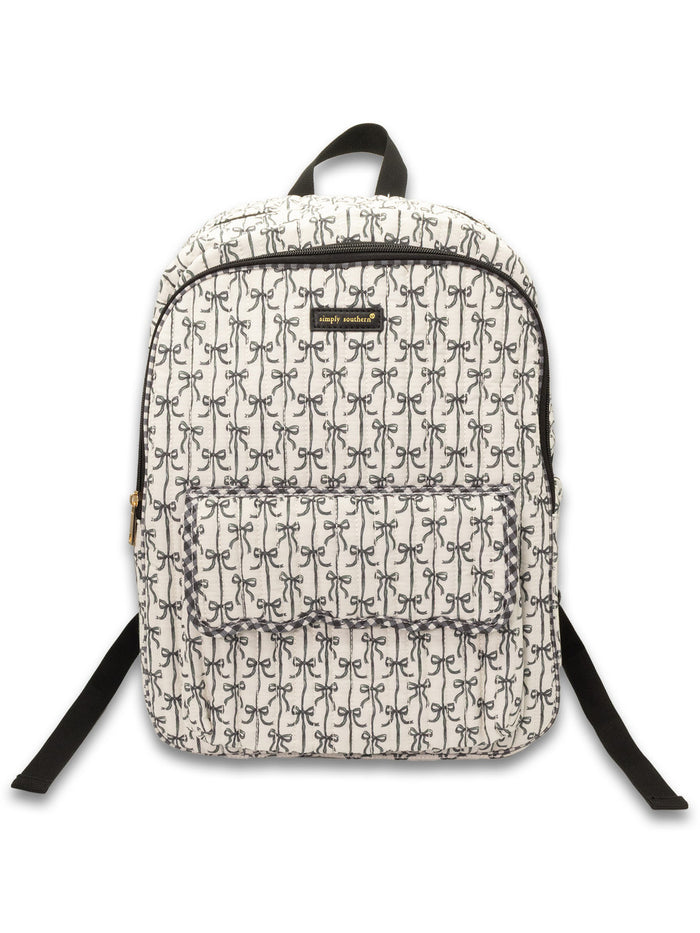Simply Southern Cream/Black Bow Backpack
