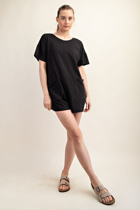 COTTON LYCRA SUMMER TEE ROMPER