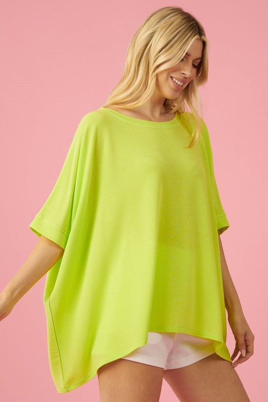 Oversized dolman sleeves top