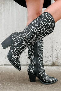 Corkys Black Boot Scootin Rhinestone Boots