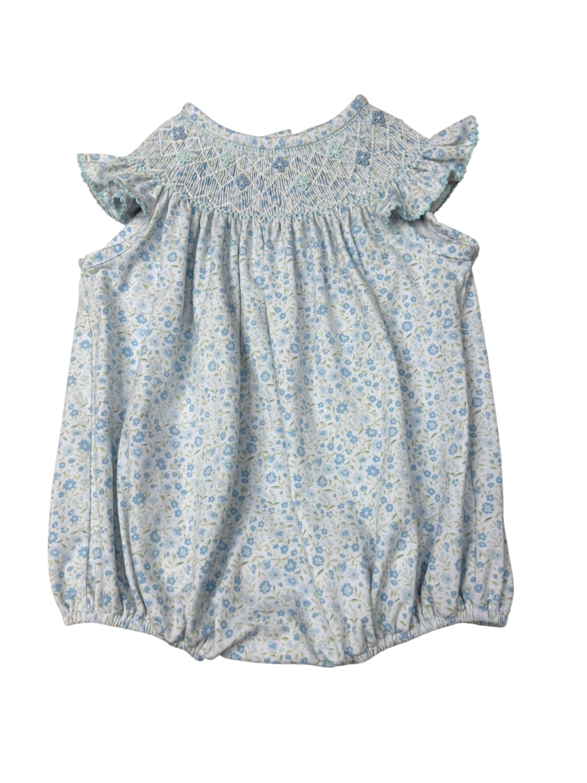 Banana Split May Flowers Smocked Geo Bubble