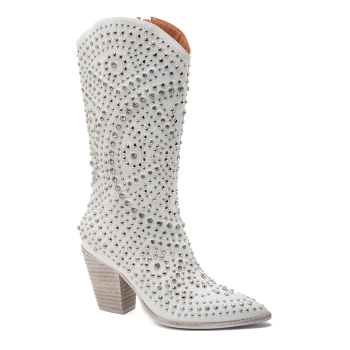 Corkys White Boot Scootin Rhinestone Boots