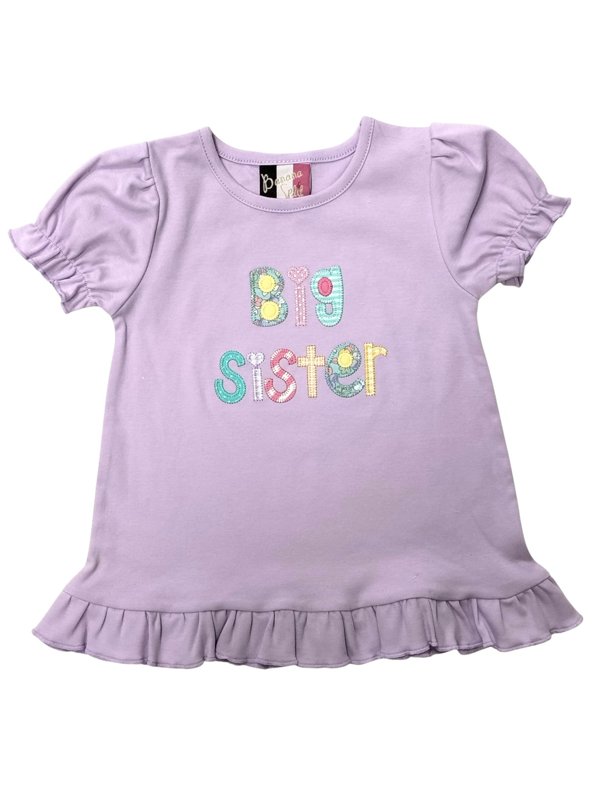 Banana Split Big Sister Applique T-shirt