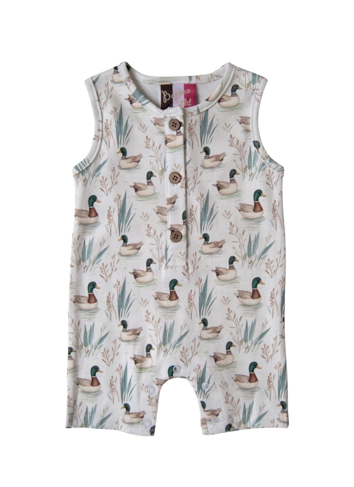 Banana Split Feathered Friends Boys Romper