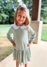 Trotter Street Katherine Dress- Sage Green
