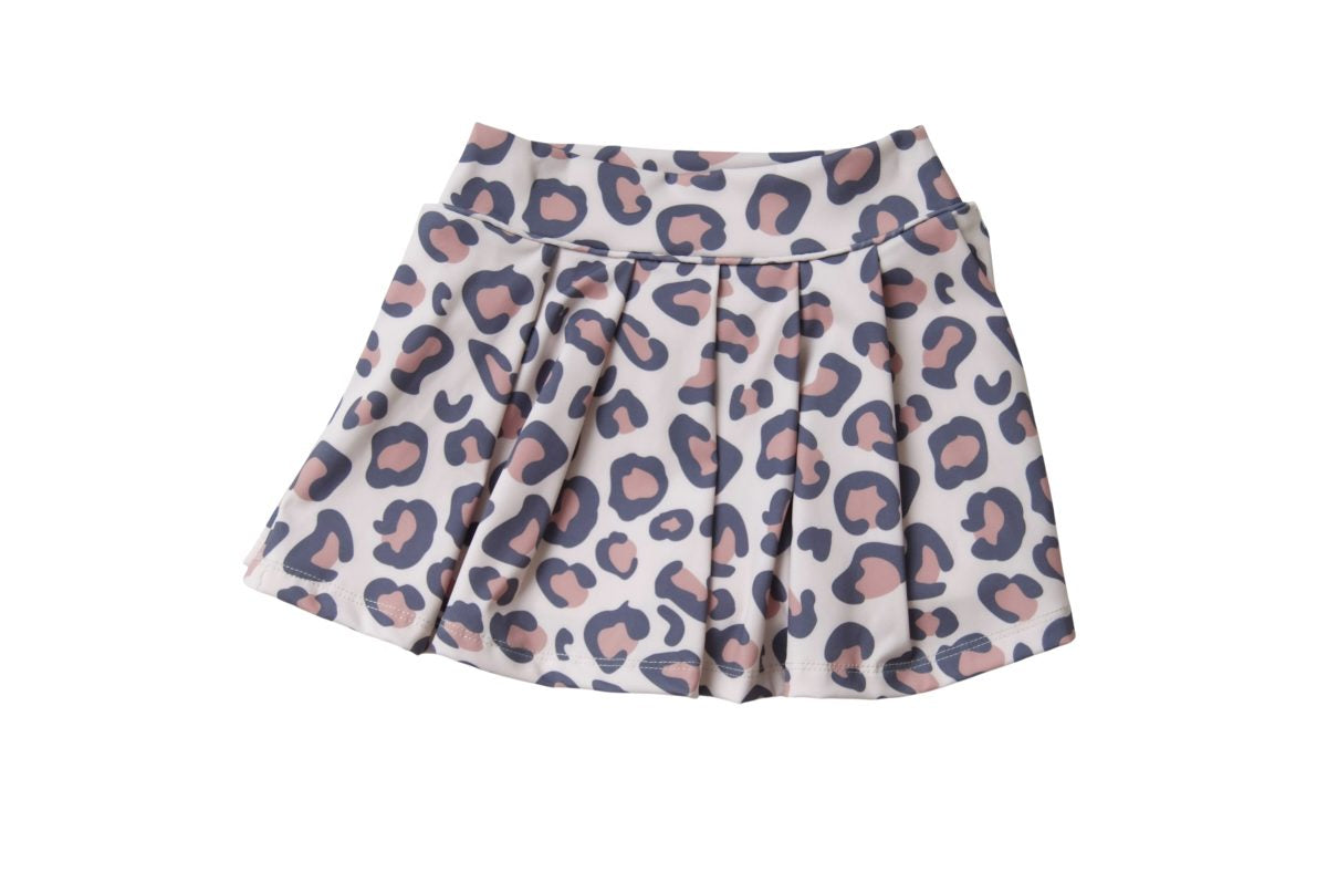 Emma Jean Reagan Pleated Skort–Leopard