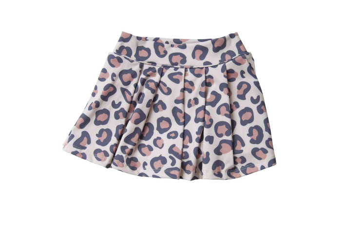 Emma Jean Reagan Pleated Skort–Leopard
