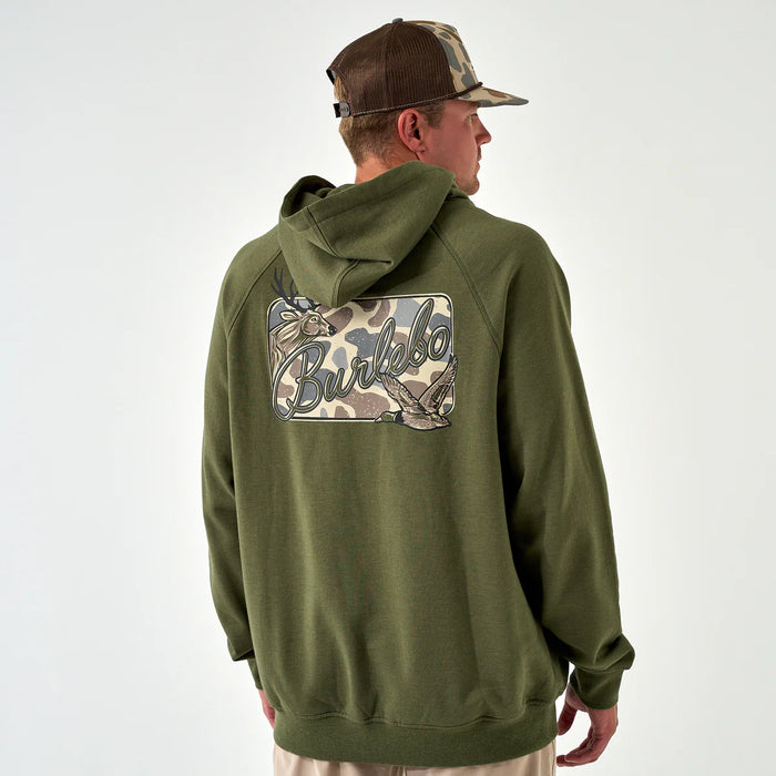 Burlebo Fleece Hoodie- Deer Camo Patch