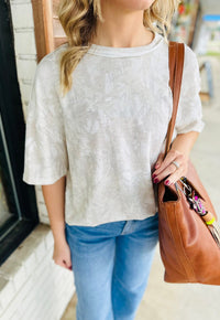 Camo Ribbed Loose Fit Shirt